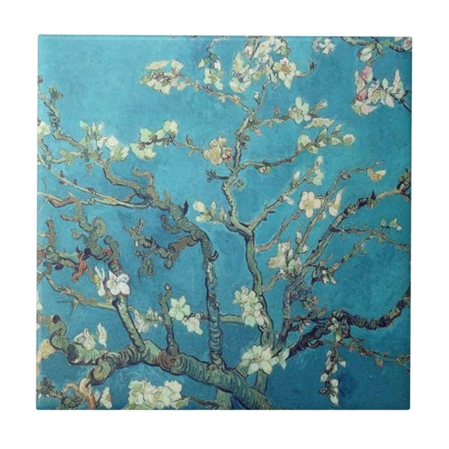  Almond Blossoms Famous Painting Van Gogh Tile (Front)