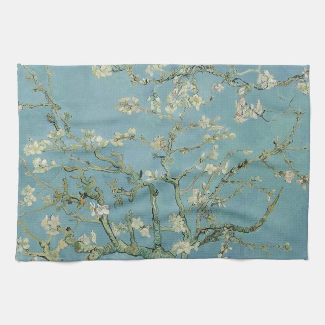 Almond Blossoms Painting by Van Gogh Kitchen Towel (Horizontal)