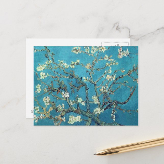 Almond Blossoms Postcard (Front/Back In Situ)