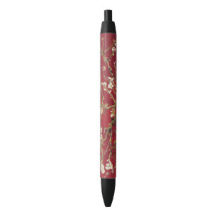 Almond Blossoms Red Vincent van Gogh Art Painting Black Ink Pen