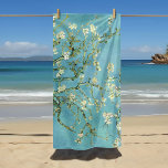 Almond Blossoms | Vincent Van Gogh Beach Towel<br><div class="desc">Almond Blossoms (1890) by Dutch artist Vincent van Gogh (1853-1890). Van Gogh's Almond Blossoms painting showcases delicate white flowers set against a vibrant turquoise sky, symbolizing new life and renewal. Inspired by Japanese art, the elegant branches and flowing lines create a sense of serenity and natural beauty. The textured brushstrokes...</div>