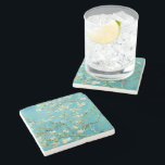 Almond Blossoms | Vincent Van Gogh Stone Coaster<br><div class="desc">Almond Blossoms (1890) by Dutch artist Vincent van Gogh (1853-1890). Van Gogh's Almond Blossoms painting showcases delicate white flowers set against a vibrant turquoise sky, symbolizing new life and renewal. Inspired by Japanese art, the elegant branches and flowing lines create a sense of serenity and natural beauty. The textured brushstrokes...</div>