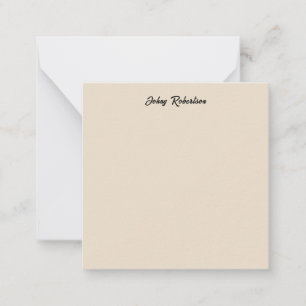Almond Color Plain Elegant Professional Minimalist Card