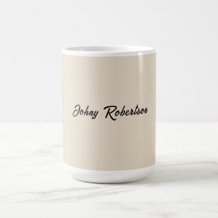 Almond Color Plain Elegant Professional Minimalist Coffee Mug