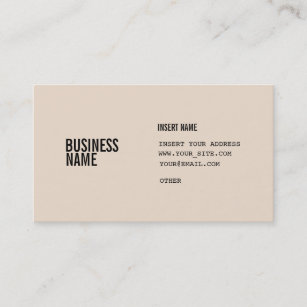 Almond Condensed Fonts Business Card