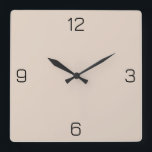 Almond E3D2C3 Colour - Option to Add Name Square Wall Clock<br><div class="desc">A full scale PNG image based on the HEX code (six-digit hex triplet) shown. Use this code to mix, match and customize any other item to go with this, or to add to other collections. Hex codes may be used to customize most text and background colours on Zazzle products. You...</div>
