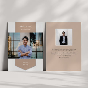 Almond Foil Banner Photo Graduation