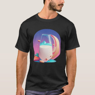 Almond Milk Synthwave 80s Retrowave Aesthetic T-Shirt