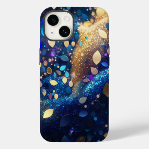 Almond Navy Blue Glitter iPhone Mate Tough Case