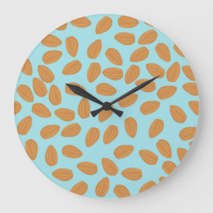 Almond Pattern Large Clock