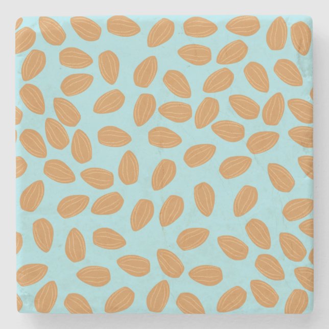 Almond Pattern Stone Coaster (Front)