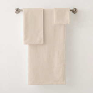 Almond solid colour bath towel set