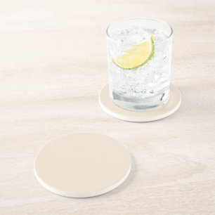 Almond solid colour coaster