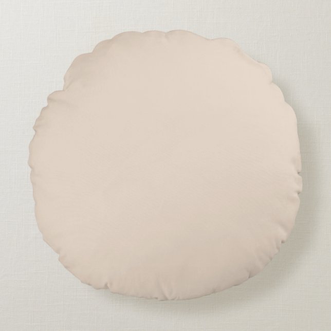 Almond (solid colour) round pillow (Front)