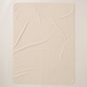 Almond (solid colour) sherpa blanket