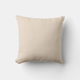 Almond solid colour throw pillow
