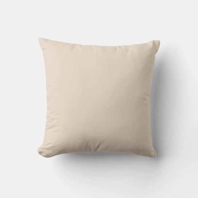 Almond solid colour throw pillow (Front)