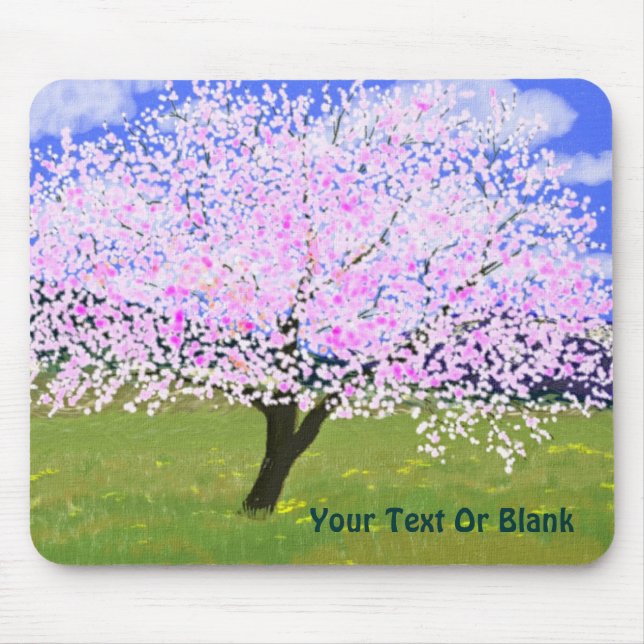 Almond Tree in Bloom Mouse Pad (Front)