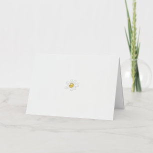 Almost Black, Green White african daisy Design Foil Holiday Card