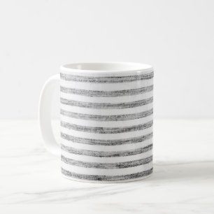 Almost Black Striped Mug