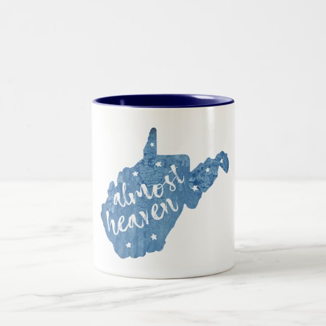 Almost Heaven West Virginia Two-Tone Coffee Mug (Center)