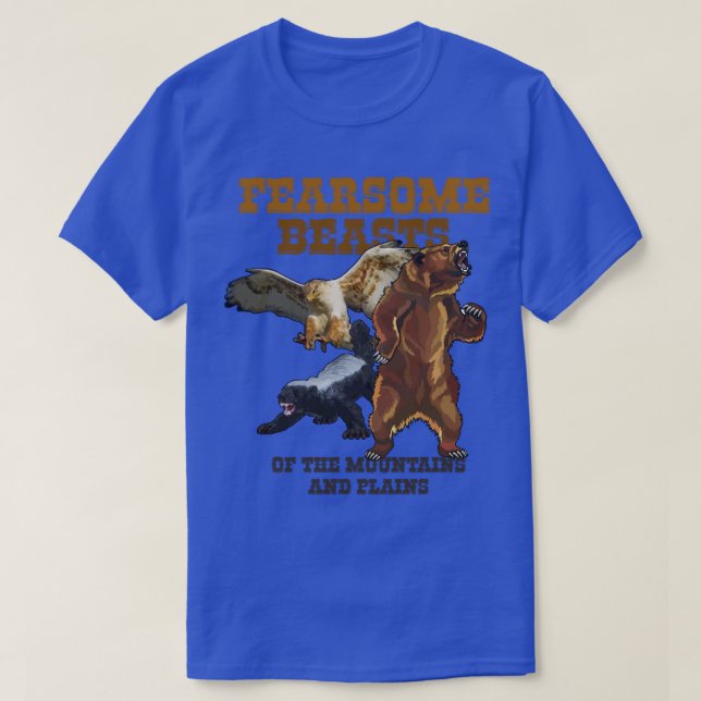 Almost Heroes Fearsome Beasts of the Mountains and T-Shirt (Design Front)