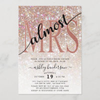 Almost MRS Bridal Shower Champagne Glitter