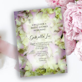 Almost Pink Hydrangea Bridal Shower Invitation