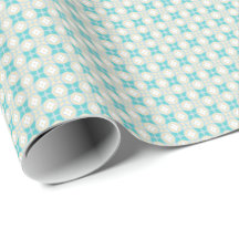 Almost Shippo Teal and Cream Wrapping Paper