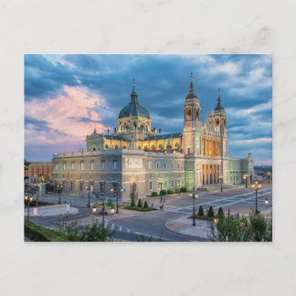 Almuneda cathedral in Madrid Postcard