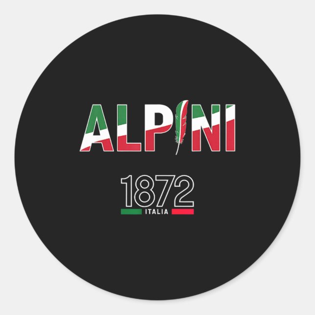 Alni Alni Pride Italiano Alne Hat  Classic Round Sticker (Front)