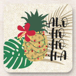 ALO-HO-HO-HA Hawaiian Tropical Pineapple Coaster