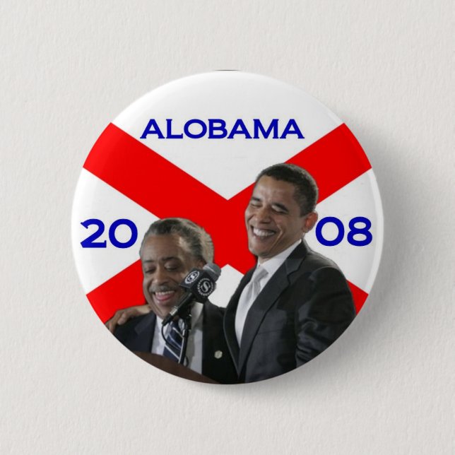 ALOBAMA 2008 2 INCH ROUND BUTTON (Front)