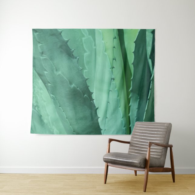 Aloe - Macro Fine Art Photograph Tapestry (In Situ (Horizontal))