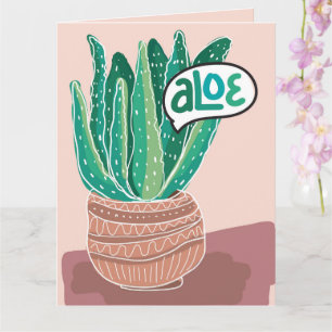 Aloe My Friend Folded Greeting Card