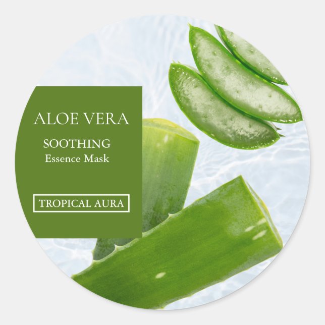 Aloe vera Facial Mask Label (Front)