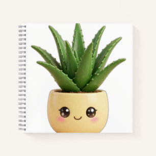 Aloe Vera Kawaii Indoor Plant Notebook