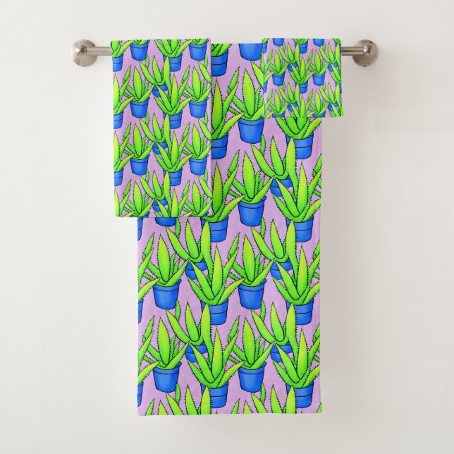 Aloe Vera Motif Plante Textile (En situation)