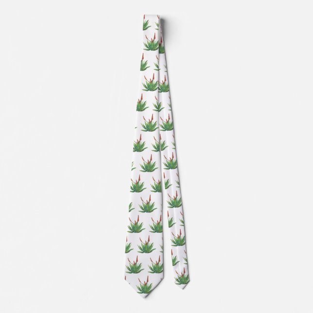 Aloe Vera Pattern Neck Tie (Front)