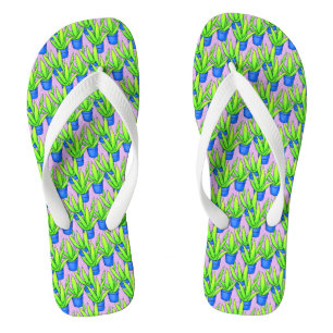 Aloe Vera Plants Pattern   Flip Flops