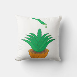 Aloe Vera Throw Pillow