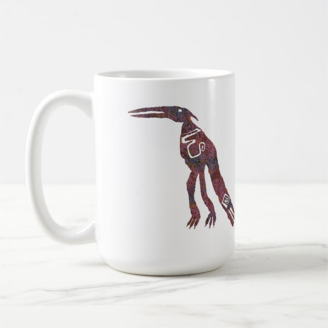 Aloebird, petroglyph, Aloe Image 1 Mug (Left)