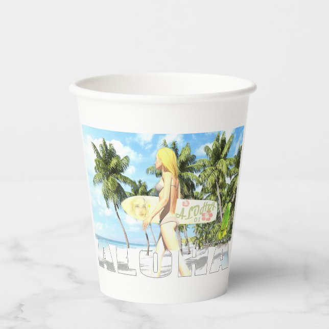 Aloha 01  paper cups (Front)