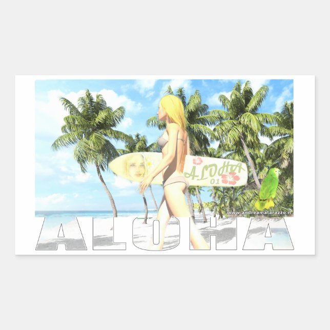 Aloha 01  sticker (Front)