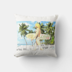 Aloha 01  throw pillow