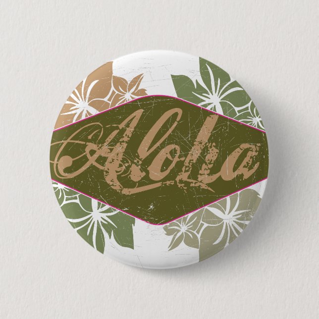 Aloha 2 Inch Round Button (Front)