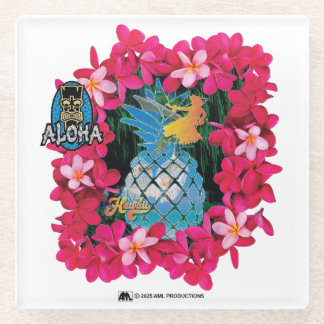 ALOHA 3 5 VERSION 2 GLASS COASTER