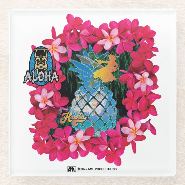 ALOHA 3 5 VERSION 2 GLASS COASTER (Front)