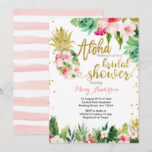 Aloha ananas douche nuptiale Invitation