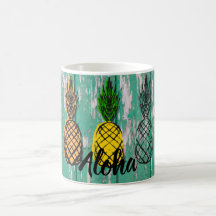 Aloha ananas vintage tasse